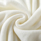 Homiest Decorative Knitted Throw Blanket with Fringe Soft & Cozy Tassel Blanket for Couch Sofa Bed- 50 x 60 (50" x 60", Ivory)