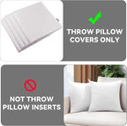 Thmyo 4-Pack 100% Cotton Comfortable Solid Decorative Throw Pillow Case, Square Cushion Cover Pillowcase Sublimation Blank Pillow Covers Valentines Day DIY Throw Pillowcase(16x16inch/40x40cm,White)