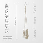 Modern Minimalist Bohemian Style Hanging Planters Plant Net Pocket Hand Woven Hanging Basket Holder Tapestry Flower Basket with Exquisite Tassel Indoor Balcony Decoration (Tassel)