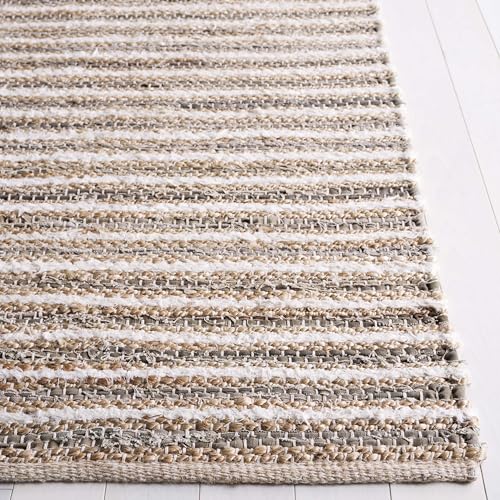 SAFAVIEH Cape Cod Collection Accent Rug - 4' x 6', Natural & Green, Handmade, Braided Design, Ideal for The Living Room, Bedroom, Dining Room (CAP151Y-4) - color: Natural/Green, size: 4' x 6' (Rectangular)
