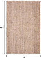 SAFAVIEH Area Rug 8x10 - Natural Fiber Collection - Large - Grey, Handmade Jute, Farmhouse Country Boho Rustic Design, Ideal for Living Room, Bedroom, Dining Space (NF808F)