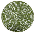 Hand Woven Round Area Rugs Living Room Bedroom Study Computer Chair Cushion Base Mat Round Carpet Lifts Basket Swivel Chair Pad Coffee Table Rug(2' Round, Green) - color: Green, size: 2' Round
