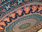 Popular Handicrafts Tapestry Wall Hanging Hippie Mandala Bohemian Hippy Psychedelic Design Indian Indian Magical Tapestries Bedspread 90 x 108 Inches (230cm x 270cm) Navy Blue - size: 108"L x 90"W