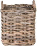 Kouboo Kobo Square Rattan Decorative Storage Basket and Planter, Medium Size, Gray