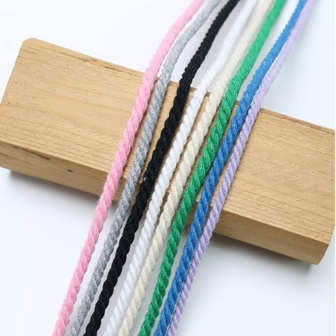 FLIPPED 100% Natural Cotton Macrame Cord,5mm x110 Yards Macrame Cords Colored Cotton Macrame Rope Craft Cord for DIY Crafts Knitting Plant Hangers Christmas Wedding Décor（Wine Red）