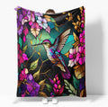 Hummingbird Floral Blanket Gifts for Women Kids Girls Mom Farmhouse Pink Flowers Bird Throw Blankets Home Bedroom Mother's Day Decor Soft Cozy Lightweight Plush Throw Blanket 40"x50"