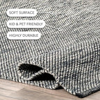 Nuloom Alessi Hand Woven, Grey, 11'6" x 14'6", Solid, Cotton, Soft and Gentle, High Traffic, Stain Resistant, Easy Clean, Durable Area Rug for Bedroom, Living Room, Dining Space, Den, Foyer, Entryway - color: Grey, size: 11'6" x 14'6" (Rectangular)