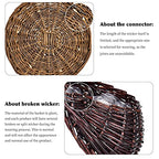 Handmade Woven Hanging Basket,Natural Wicker Handed Storage Basket for Home Garden Wedding Wall as Decorations - size: Small