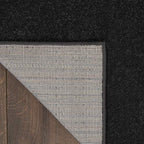Nourison Home Nourison Essentials Black 2'2" x 7'6" Area Rug - Easy Clean, Non Shedding, Bed Room, Living Room, Dining Room, Kitchen (8' Runner) - color: Black, size: 2'2" x 7'6" (Runner)