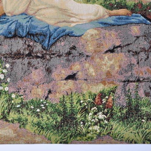 AureoMadis Neoclassical Woven Tapestry Wall Hanging | Henryk Siemiradzki An Idyll Art, Jacquard Woven Vintage Wall Decor with TC Backing, Classical Roman/Greek Tapestries Dual Rod Pocket 41.5"x28.5" (Classical: Two Women on a Stone Wall) - color: Classica