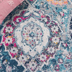 SAFAVIEH Madison Collection Runner Rug - 2'3" x 8', Blue & Grey, Boho Chic Glam Paisley Design, Non-Shedding & Easy Care, Ideal for High Traffic Areas in Living Room, Bedroom (MAD600M) - color: Blue/Grey, size: 2'3" x 8' (Runner)