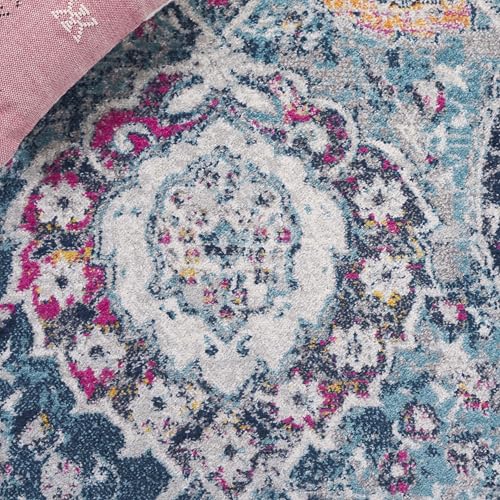 SAFAVIEH Madison Collection Runner - 2'3" x 10', Blue & Grey, Non-Shedding & Easy Care, Ideal for High Traffic Areas in The Living Room, Dining, Bedroom (MAD600M) - color: Blue/Grey, size: 2'3" x 10' (Runner)