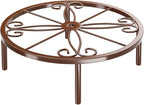 Bronze Metal Plant Stand: 10.23" Short Flower Pot Stand - Heavy Duty Plant Holder for Home Courtyard Indoor Outdoor.