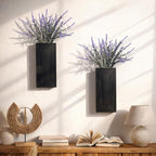 Wooden Wall Planter Vase Set of 2,2 Pack Hanging Planter for Indoor Fake Plants Modern Boho Farmhouse Wall Art Decor for Home Indoor Kitchen Modern Farmhouse Bathroom Living Room Dining Room