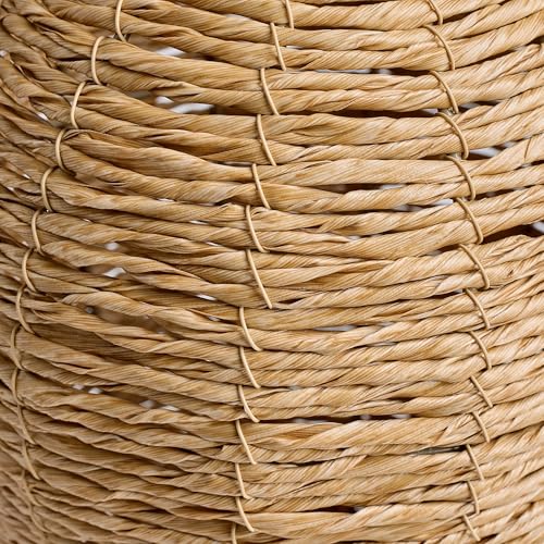 15" Woven Faux Seagrass Floor Vase – Large Decorative Planter, Indoor Greenery Display