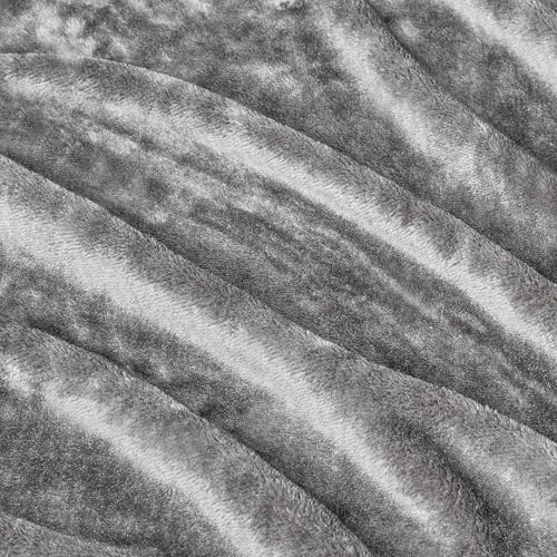 Amazon Basics Soft Fleece Throw Blanket, Ultra-Soft Flannel Fleece Microfiber, Warm Cozy for Couch Sofa Bedroom, Fade-Resistant, 50 x 60 Inches, Gray - color: Dark Grey, size: 50 x 60 inches