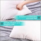 Throw Pillow Inserts (Set of 5, White), 18x18 Inches - Premium Cushion Fillers for Sofa, Bed, and Home Décor (18x18 Inch (Pack of 5))