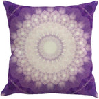 Jartinle Set of 4 Retro Floral Mandala Compass Medallion Bohemian Pillow Covers Boho Decor Hippie Throw Pillows Colorful Decorative for Sofa Couch 18 x 18