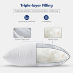 MIULEE Pillow Inserts 20x20 (Pack of 4,White), Down Feather Throw Pillow Inserts, Premium Fluffy Stuffer Throw Pillows Cotton Fabric for Sofa Bed Couch
