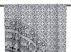 Popular Handicrafts Printed Curtains Panels Set of 2 Indian Hippie Bohemian Beautiful Elephant Mandala Curtain Panels Black and White 42x100 Inch - color: Black and White, size: 42"W x 100"L (Pack of 2)