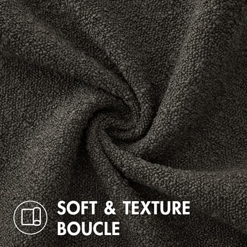 MIULEE 18x18 Inch Decorative Pillow Covers for Couch Bed Set of 2 Textured Boucle Neutral Throw Pillow Covers Dark Coffee Brown Accent Solid Pillowcases Sofa Living Room Home Decor - color: Dark Coffee, size: 18" x 18" (Pack of 2)