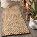 JONATHAN Y Estera Hand Woven Boucle Chunky Jute Natural Runner Rug, 2x12, Bohemian, Transitional, Easy-Cleaning for Living Room, Bedroom, Kitchen, Pet Friendly, Non-Shedding (NFR102A-212) - color: Natural, size: 2'2" x 12' (Runner)