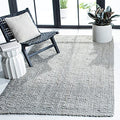 SAFAVIEH Natural Fiber Collection Area Rug - 5' x 8', Grey, Handmade Farmhouse Jute, Ideal for High Traffic Areas in Living Room, Bedroom (NF730F) - color: Grey, size: 5' x 8' (Rectangular)