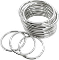 Ewparts Metal Rings 2 inch for Plant Hangers Welded Steel Silver Macrame Rings Aros de Metal para Macrame 10 Pack 60mm 5mm Thick Heavy Duty Small Welded O Rings 2 inch O Rings for Craft