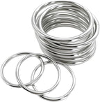 Ewparts Metal Rings 2 inch for Plant Hangers Welded Steel Silver Macrame Rings Aros de Metal para Macrame 10 Pack 60mm 5mm Thick Heavy Duty Small Welded O Rings 2 inch O Rings for Craft