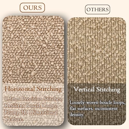 JoraLion Boucle Lumbar Pillow Cover 14x36 inch, Brown Textured Throw Pillow Cover Cushion Case for Sofa Bed Couch Living Room, Pack of 1 (Cover Only) - color: Brown, size: 36" x 14" (Pack of 1)