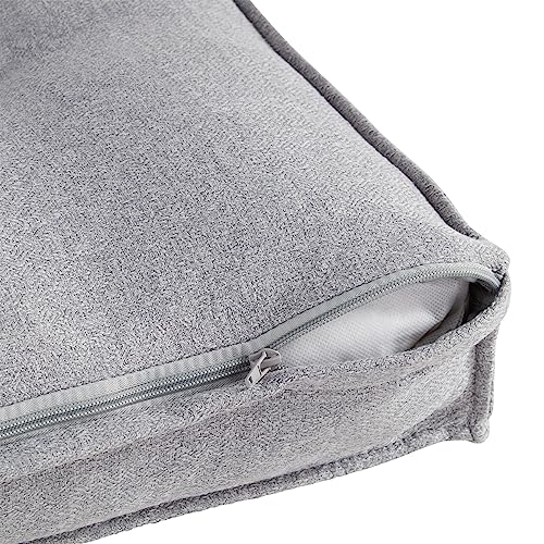 South Pine Porch Mila Square Tufted Pillow Style Dog Bed, Cement, Medium (32" x 32") - color: Cement, size: Medium (32" x 32")