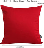 Thmyo 4-Pack 100% Cotton Comfortable Solid Decorative Throw Pillow Cases Square Cushion Cover Pillowcases Sublimation Blank Valentines Day DIY Throw Pillow Covers for Sofa Bed(16x16inch/40x40cm,Red)
