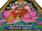 Goddess Gayatri sequins Cotton Batik Wall Hanging Painting : Size 43"x30" Inches - color: Gayatri
