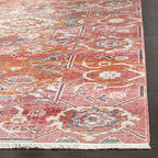 SAFAVIEH Persian Collection Area Rug - 6' x 9', Red & Orange, Traditional Oriental Distressed Design, Non-Shedding & Easy Care, Ideal for High Traffic Areas in Living Room, Bedroom (VTP471Q) - size: 6' x 9' (Rectangular)
