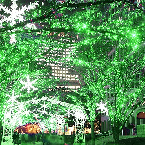 300 LED St Patricks Day Lights, 98.5FT Christmas String Lights with 8 Lighting Modes, Waterproof & Connectable Mini Lights, Plug in for Indoor Outdoor Holiday Xmas Party Bedroom Decorations (Green) - color: Green