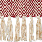 DII Chevron Throw Collection Handloomed Cotton, 50x60, Barn Red - color: Barn Red, size: 50x60"