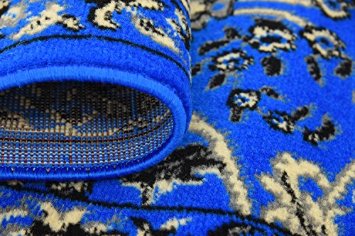 Unique Loom Sialk Hill Collection Area Rug - Washington (2' 2" x 8' 2" Runner, Dark Blue/ Black) - color: Dark Blue/Black, size: 2'2" x 8'2" (Runner)