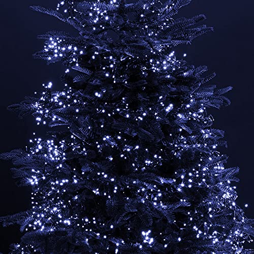 Dazzle Bright Christmas String Lights, 100 LED 33 FT Connectable Fairy Lights with 8 Modes, Waterproof Christmas Decorations for Indoor Outdoor Holiday Party Home Tree Decor (White) - color: White