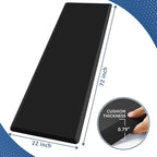 KitchenClouds Kitchen Mat Cushioned Anti Fatigue Rug 22"x72" Water Resistant, Non Slip, Standing and Comfort Desk/Floor Mats for House Sink Office (Black,0.8inch)