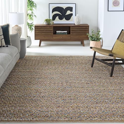 SAFAVIEH Area Rug 8x10 - Cape Cod Collection - Large - Red & Natural, Handmade Braided Jute, Ideal for Living Room, Bedroom, Office, Dining Space (CAP305Q) - color: Red/Natural, size: 8' x 10' (Rectangular)