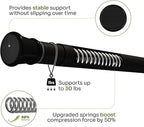Bamworld Window Plant Hanger Indoor Adjustable Hanging Planters for Indoor Plants Spring Tension Rods 27''-51'' No Drilling Expandable Hanging Plant Holder for Hanging Basket for Balcony Decor(Black)