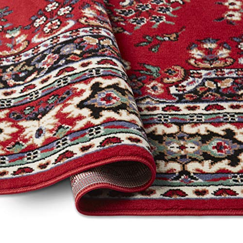 Home Dynamix Premium Sakarya Traditional Medallion Runner Area Rug, Red/Black, 1'9"x7'2" - color: Red / Black, size: 1'9" x 7'2" (Runner)