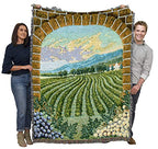 Pure Country Weavers Vineyard Blanket - Garden Floral Gift Tapestry Throw Woven from Cotton - Made in the USA (72x54) - color: Vineyard