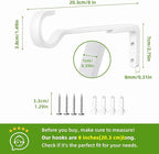 8 Inch 2 Pack White Heavy Duty Outdoor Plant Hangers, Iron Hanging Plant Brackets for Hanging Plants Outside, Metal Plant Hooks Plant Wall Hooks for Hanging Lantern, Bird Feeder