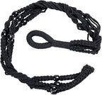 2 Pack Macrame Plant Hanger Indoor, Indoor Outdoor Hanging Planter Basket Decorative with 4 Hooks, Flower Pot Holder for Boho Home Decor (Black)