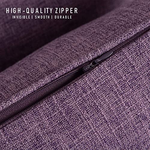 HPUK Linen Throw Pillow Covers Pack of 2, 20x20 Inch Accent Cushion Covers for Living Room, Bedroom, Decorative Solid Color Pillow Covers for Couch, Sofa, Chair, Lavender Mist - color: Lavender Mist-2pack, size: 20" x 20" (Pack of 2)