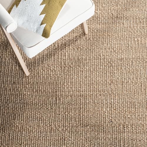 SAFAVIEH Natural Fiber Collection Runner Rug - 2'6" x 8', Grey, Handmade Boho Fringe Woven Jute, Ideal for High Traffic Areas in Living Room, Bedroom (NF368C) - color: Grey, size: 2'6" x 8' (Runner)