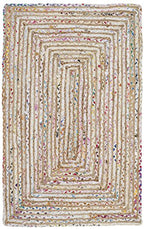 SAFAVIEH Cape Cod Collection Area Rug - 2'3" x 4', Beige & Multi, Handmade Jute & Cotton, Woven Braided Design (CAP202B) - color: Beige/Multi, size: 2'3" x 4' (Rectangular)
