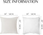 Softalker Throw Pillow Covers 20x20 Inch, Set of 2, Soft Corduroy Boho Stripe Decorative Pillow Cover, Couch Fluffy Pillow Cover for Farmhouse Home Decor Bed Living Room, Cream