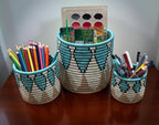 African Planter Baskets Sets of 3 Woven Sisal Baskets for Indoor Plant Pots Covers Home Decor Storage Organizer Gifts Zen Designs Arts and Crafts (Tan Brown)